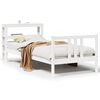 vidaXL Cadre de lit avec t&ecirc;te de lit sans matelas blanc 90x200 cm