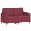 vidaXL Canap&eacute; &agrave; 2 places Rouge bordeaux 120 cm Tissu
