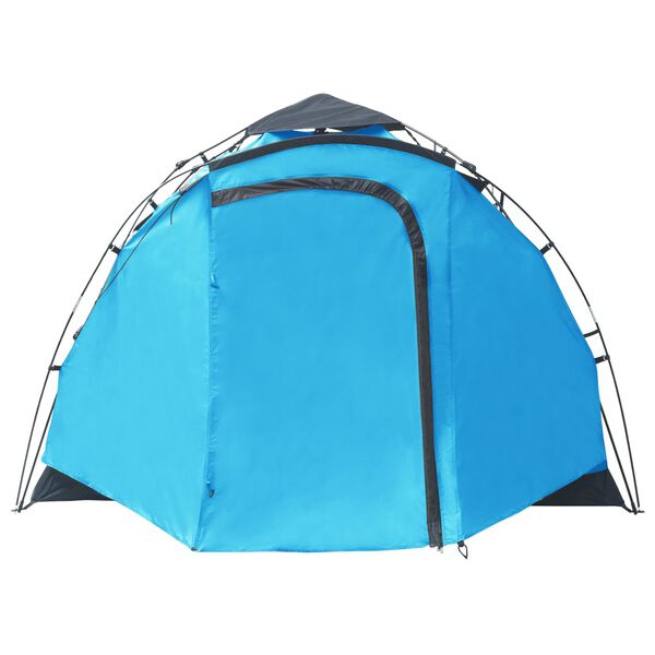 vidaXL Tente de camping escamotable 3 personnes Bleu