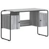 vidaXL Bureau avec rangement Sonoma gris 120 x 50,5 x 75,5 cm