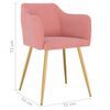 vidaXL Chaises &agrave; manger lot de 4 Rose Velours