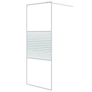 vidaXL Paroi de douche Blanc 80x195 cm Verre ESG transparent