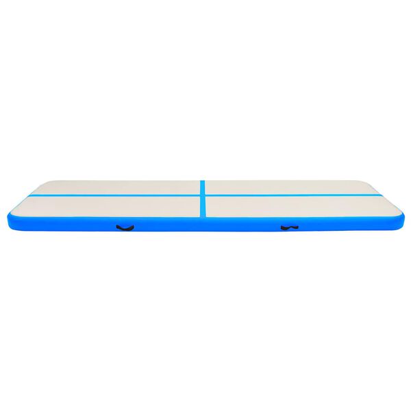 vidaXL Tapis gonflable de gymnastique avec pompe 800x100x15cm PVC Bleu