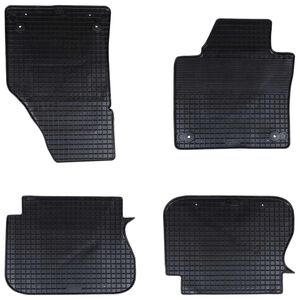vidaXL Tapis de voiture 4 pcs Noir Caoutchouc