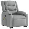vidaXL Fauteuil de massage inclinable Gris clair Tissu