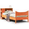 vidaXL Cadre de lit sans matelas cire marron 75x190 cm bois pin massif