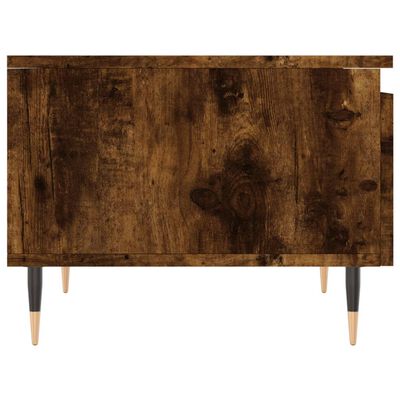 vidaXL Table basse chêne fumé 50x46x35 cm bois d'ingénierie