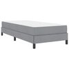 vidaXL Lit &agrave; ressorts avec matelas Gris clair 90 x 190 cm tissu