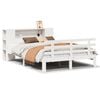 vidaXL Lit biblioth&egrave;que sans matelas blanc 160 x 200 cm en pin massif