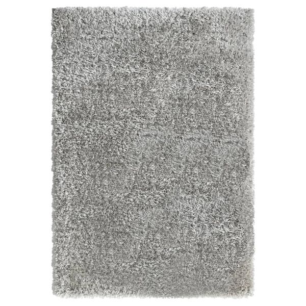 vidaXL Tapis shaggy &agrave; poils hauts Gris 140x200 cm 50 mm