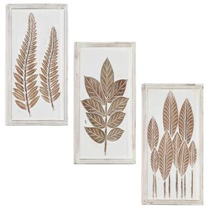 vidaXL D&eacute;cor artistique 3 pc 40 x 40 x 1,5 cm Bois d&rsquo;ing&eacute;nierie