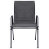 vidaXL Ensemble &agrave; manger d'ext&eacute;rieur 7 pcs Acier Anthracite