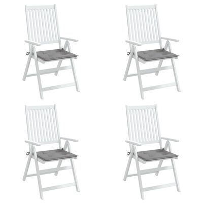 vidaXL Coussins de chaise de jardin 4 pcs gris 50x50x3 cm tissu oxford