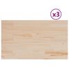 vidaXL Dessus de table 3 pcs 80x47x1,7cm rectangulaire bois pin massif