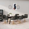 vidaXL Chaises pivotantes &agrave; manger lot de 6 gris fonc&eacute; velours