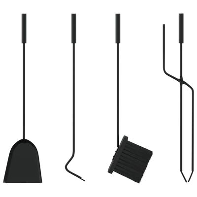 vidaXL Set d’outils de cheminée 5 pcs 23x15x66 cm acier