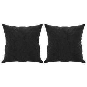 vidaXL Coussins d&eacute;coratifs lot de 2 Noir 40x40 cm Velours