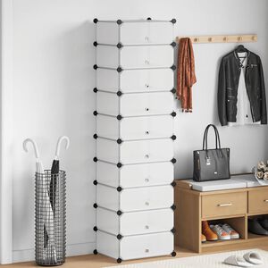 vidaXL Armoire &agrave; chaussures avec 10 compartiments Blanc