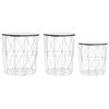 vidaXL Table basse 3 pcs Blanc