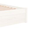 vidaXL Cadre de lit sans matelas blanc bois massif 75x190 cm