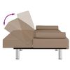 vidaXL Canapé-lit avec porte-gobelets cappuccino similicuir
