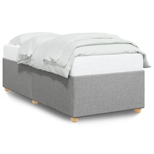 vidaXL Cadre de lit sans matelas gris clair 90x190 cm tissu