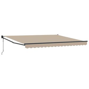 vidaXL Auvent r&eacute;tractable Beige 400 &times; 300 cm Polyester et m&eacute;tal