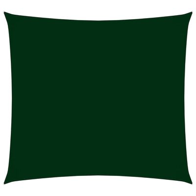 vidaXL Voile de parasol tissu oxford carré 7x7 m vert foncé