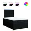 vidaXL Sommier &agrave; lattes de lit avec matelas noir 120x190 cm tissu
