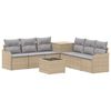 vidaXL Ensemble de Canap&eacute;s 8 pc Beige et Gris clair