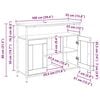 vidaXL Buffet Chêne artisanal 100 x 35 x 80 cm Bois d'ingénierie
