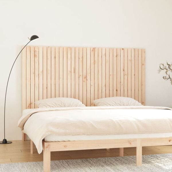 vidaXL T&ecirc;te de lit murale 204x3x110 cm Bois massif de pin