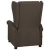 vidaXL Fauteuil inclinable Marron fonc&eacute; Tissu