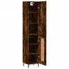 vidaXL Buffet haut Ch&ecirc;ne fum&eacute; 34,5x34x180 cm Bois d'ing&eacute;nierie