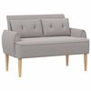 vidaXL Canap&eacute; love seat avec capitonnage en boutons Gris clair Boucl&eacute;
