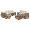 vidaXL Ensemble de canap&eacute; de jardin 12 pc Beige et blanc cr&egrave;me