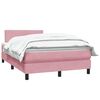 vidaXL Sommier &agrave; lattes de lit avec matelas rose 120x210 cm velours