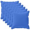 vidaXL Housse de coussin 6 pc HOUTEN Bleu royal 70 x 70 cm Polyester