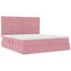 vidaXL Lit de Rangement avec matelas Rose 180 x 200 cm Velours