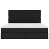 vidaXL Lit avec rangement et matelas Noir 180 x 200 cm Polyester