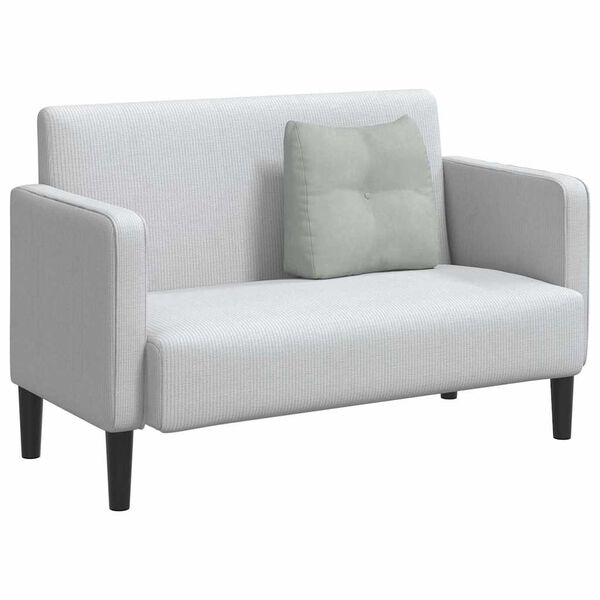 vidaXL Coussin de Dos Gris clair 45 x 24 x 50 cm Velours