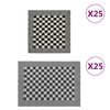 vidaXL Ensemble de serviettes 50 pcs noir et blanc coton