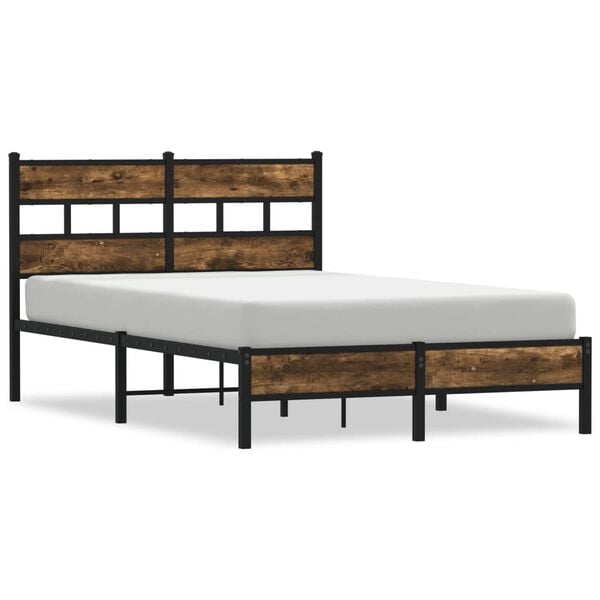vidaXL Cadre de lit sans matelas avec t&ecirc;te de lit 120x190 cm