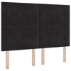 vidaXL T&ecirc;te de lit Noir 144 cm Velours