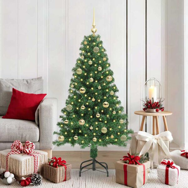 vidaXL Sapin de No&euml;l artificiel Vert 150 cm PVC, Acier et Plastique