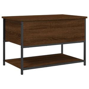 vidaXL Banc de rangement ch&ecirc;ne marron 70x42,5x47 cm bois d'ing&eacute;nierie