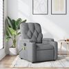 vidaXL Fauteuil inclinable de massage gris clair tissu
