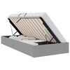 vidaXL Lit de Rangement avec stockage Gris clair 203 x 100 cm Tissu