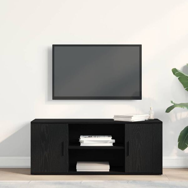 vidaXL Meuble TV Chêne noir 100 x 35 x 40 cm Bois d'ingénierie