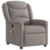 vidaXL Fauteuil de massage inclinable Taupe Tissu